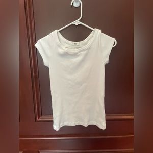 Agolde white ribbed top